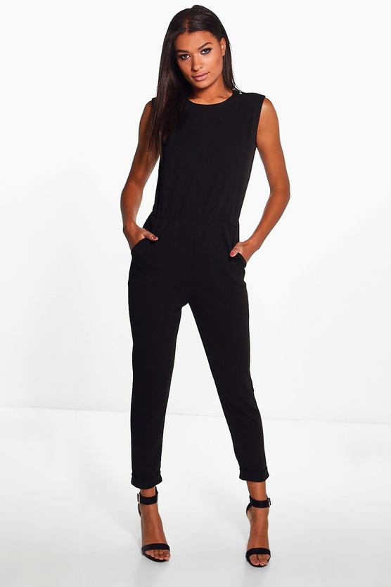 Erin Zip Shoulder Tailored Jumpsuit